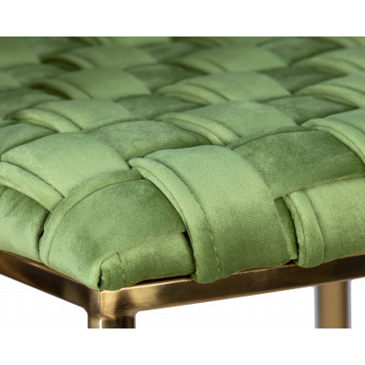 Набор 4 шт Стул барный DOBRIN EMMA GOLD (зеленый велюр (VF-08))