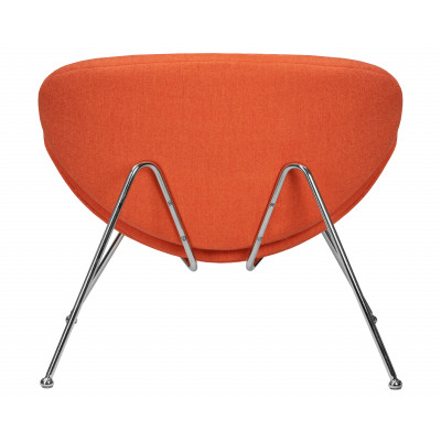 Кресло дизайнерское DOBRIN EMILY (оранжевая ткань AF, хромированная сталь) - купить в Екатеринбурге, в наличии