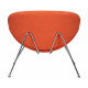 Кресло дизайнерское DOBRIN EMILY (оранжевая ткань AF, хромированная сталь) - купить в Екатеринбурге, в наличии