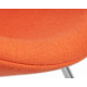 Кресло дизайнерское DOBRIN EMILY (оранжевая ткань AF, хромированная сталь) - купить в Екатеринбурге, в наличии
