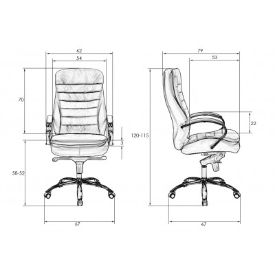 Офисное кресло для руководителей DOBRIN LYNDON (серый)