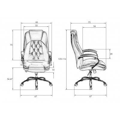 Офисное кресло для руководителей DOBRIN MILLARD (чёрный)