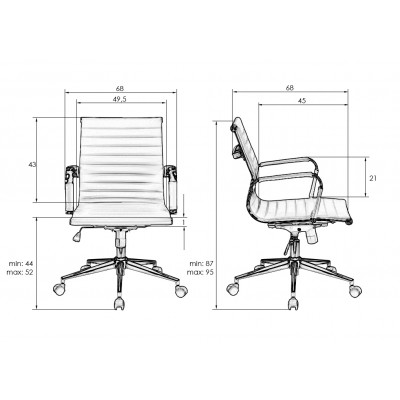 Набор 2 шт Офисное кресло для руководителей DOBRIN CLAYTON (чёрный)