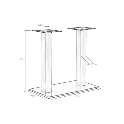 Подстолье обеденное DOBRIN DEBRA WIDE - купить в Екатеринбурге, в наличии