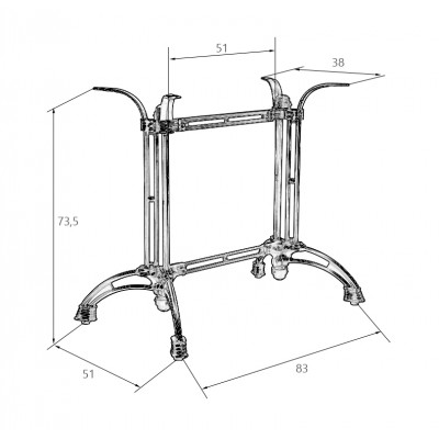Подстолье обеденное DOBRIN LOUISE WIDE - купить в Екатеринбурге, в наличии