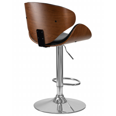 Набор 2 шт Стул барный DOBRIN KARTER (коричневое дерево, чёрный) - купить в Екатеринбурге, в наличии