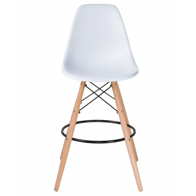 Набор 2 шт Стул барный DOBRIN DSW BAR (ножки светлый бук, цвет сиденья белый (W-02)) - купить в Екатеринбурге, в наличии