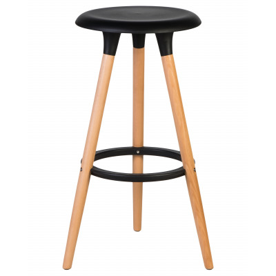 Набор 4 шт Табурет барный DOBRIN ROYCE (ножки светлый бук, цвет чёрный (B-03)) - купить в Екатеринбурге, в наличии