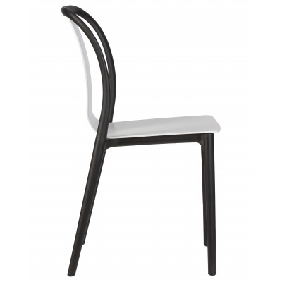 Стул обеденный DOBRIN ADAM (черный/белый)