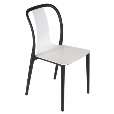 Стул обеденный DOBRIN ADAM (черный/белый)