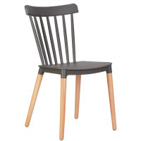 Стул обеденный DOBRIN THEO (ножки светлый бук, цвет темно-серый (GR-04))