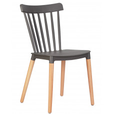 Стул обеденный DOBRIN THEO (ножки светлый бук, цвет темно-серый (GR-04))