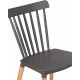 Стул обеденный DOBRIN THEO (ножки светлый бук, цвет темно-серый (GR-04)) - купить в Екатеринбурге, в наличии