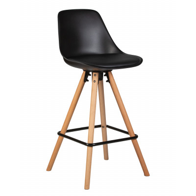 Набор 2 шт Стул полубарный DOBRIN RONNI (ножки светлый бук, черный (B-03))