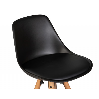 Набор 2 шт Стул полубарный DOBRIN RONNI (ножки светлый бук, черный (B-03))