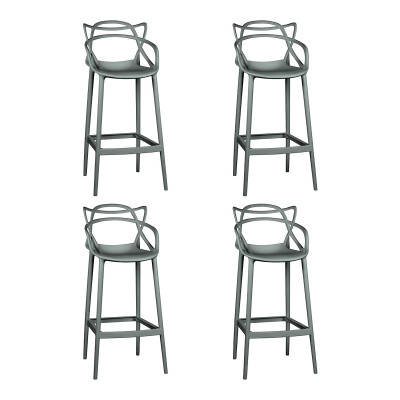Набор 4 шт Стул барный DOBRIN MASTERS BAR (тёмно-серый (GR-04))