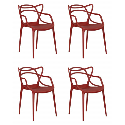 Набор 4 шт Стул обеденный DOBRIN MASTERS (кирпичный (R-05))