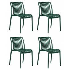 Набор 4 шт Стул обеденный DOBRIN WALTER (темно-зеленый)