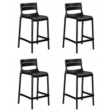 Набор 4 шт Стул полубарный DOBRIN NESSA (черный (B-03))