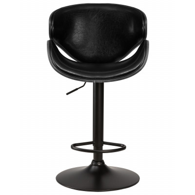 Набор 2 шт Стул барный DOBRIN KARTER BLACK (коричневый орех дерево (BWW), черный PU)