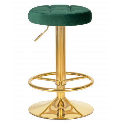 Табурет барный DOBRIN BRUNO GOLD (зеленый велюр (MJ9-88)) - купить в Екатеринбурге, в наличии