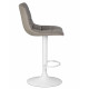 Стул барный DOBRIN TAILOR WHITE (серый велюр (MJ9-75))