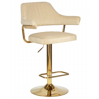 Стул барный DOBRIN CHARLY GOLD (бежевый велюр (MJ9-10)) - купить в Екатеринбурге, в наличии