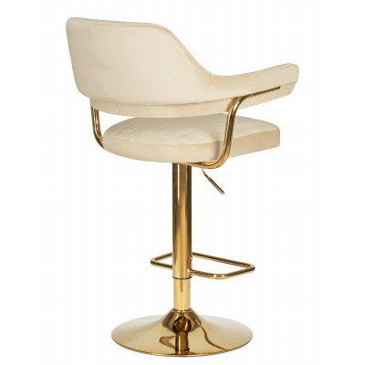 Стул барный DOBRIN CHARLY GOLD (бежевый велюр (MJ9-10)) - купить в Екатеринбурге, в наличии