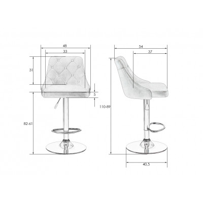 Набор 2 шт Стул барный DOBRIN JOSEPH BLACK (зеленый велюр (MJ9-88)) - купить в Екатеринбурге, в наличии