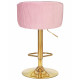 Стул барный DOBRIN DARCY GOLD (розовый велюр (1922-16))