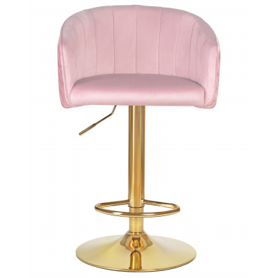 Стул барный DOBRIN DARCY GOLD (розовый велюр (1922-16))