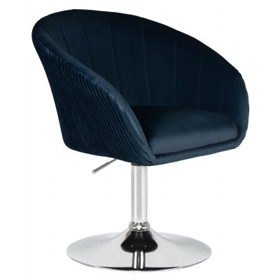 Кресло дизайнерское DOBRIN EDISON (синий велюр (1922-20)) - купить в Екатеринбурге, в наличии