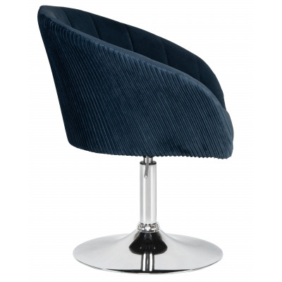 Кресло дизайнерское DOBRIN EDISON (синий велюр (1922-20)) - купить в Екатеринбурге, в наличии