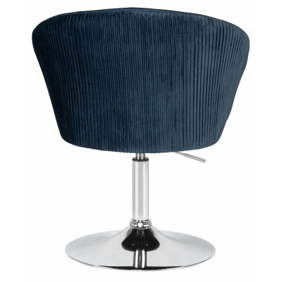 Кресло дизайнерское DOBRIN EDISON (синий велюр (1922-20)) - купить в Екатеринбурге, в наличии