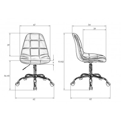 Набор 2 шт Офисное кресло для персонала DOBRIN MONTY (белый) - купить в Екатеринбурге, в наличии