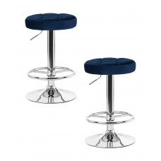 Набор 2 шт Табурет барный DOBRIN BRUNO (синий велюр (MJ9-117))