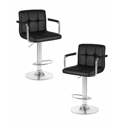 Набор 2 шт Стул барный DOBRIN KRUGER ARM (чёрный) - купить в Екатеринбурге, в наличии