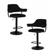 Набор 2 шт Стул барный DOBRIN CHARLY BLACK (черный твид (LEO18))