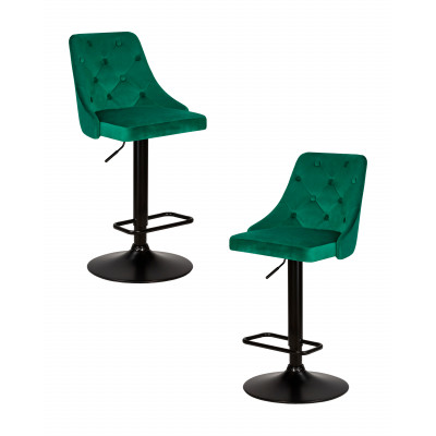 Набор 2 шт Стул барный DOBRIN JOSEPH BLACK (зеленый велюр (MJ9-88)) - купить в Екатеринбурге, в наличии