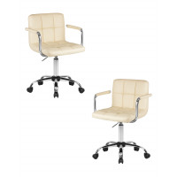 Набор 2 шт Офисное кресло для персонала DOBRIN TERRY (кремовый)
