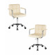 Набор 2 шт Офисное кресло для персонала DOBRIN TERRY (кремовый) - купить в Екатеринбурге, в наличии
