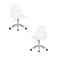 Набор 2 шт Офисное кресло для персонала DOBRIN MONTY (белый)