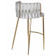 Набор 4 шт Стул барный DOBRIN EMMA GOLD (светло-серый велюр (135-37))
