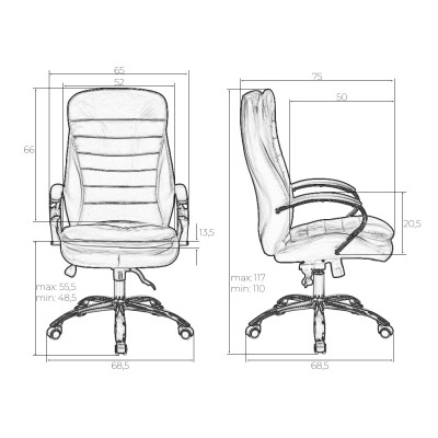 Офисное кресло для руководителей DOBRIN LYNDON (белый) - купить в Екатеринбурге, в наличии