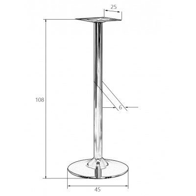 Подстолье барное DOBRIN ALAN HIGH BLACK - купить в Екатеринбурге, в наличии