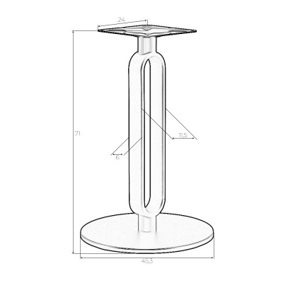 Подстолье обеденное DOBRIN ELAN BLACK - купить в Екатеринбурге, в наличии