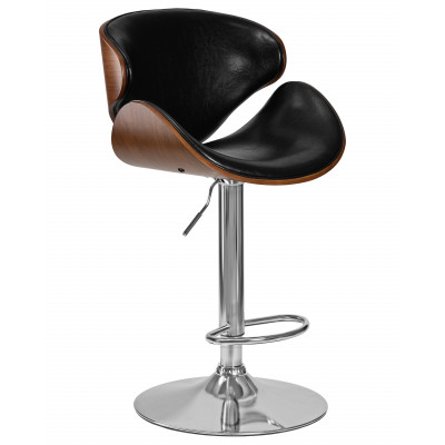 Стул барный DOBRIN KARTER (коричневое дерево, чёрный) - купить в Екатеринбурге, в наличии