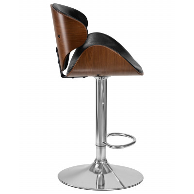 Стул барный DOBRIN KARTER (коричневое дерево, чёрный) - купить в Екатеринбурге, в наличии