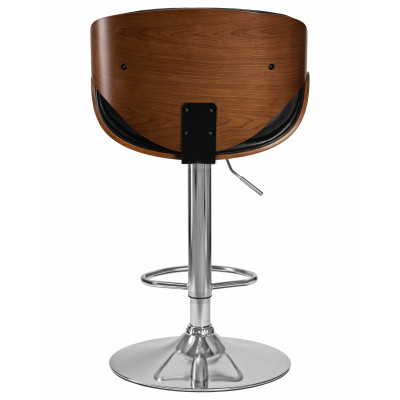 Стул барный DOBRIN KARTER (коричневое дерево, чёрный) - купить в Екатеринбурге, в наличии