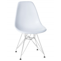 Стул обеденный DOBRIN DSR (ножки хром, цвет белый (W-02))